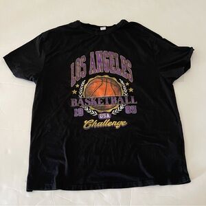 Black Los Angeles Basketball Graphic Tee